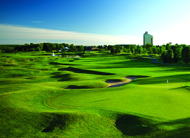 View of the golf course at the Grand Traverse Resort.