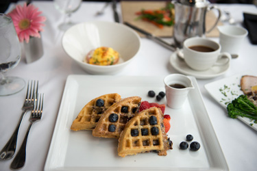 Aerie Restaurant Brunch Waffles